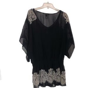 INC Chiffon Peplum Tunic